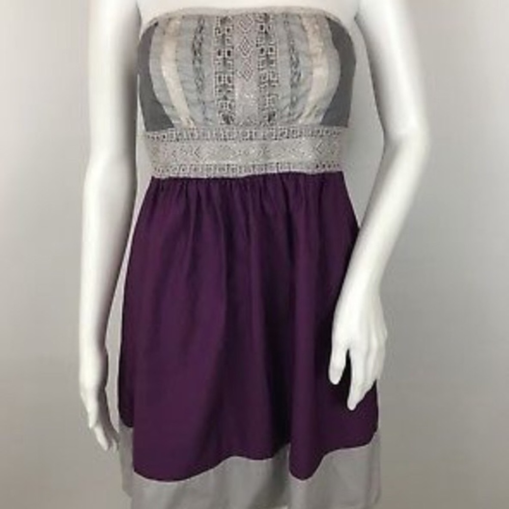 FLAWLESS STRAPLESS DRESS WITH LACE BAND. - Picture 2 of 7